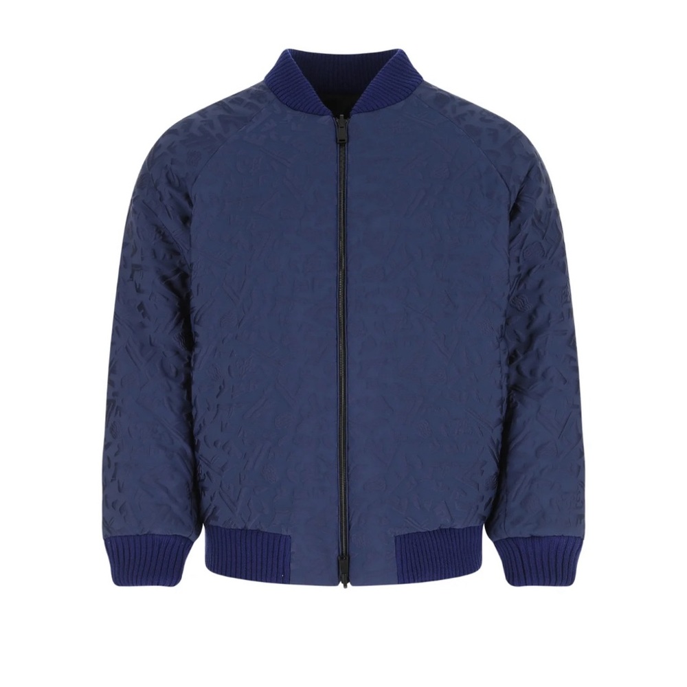 FENDI 3D FRAGMENT WOOL REVERSIBLE BOMBER JACKET FW22 (BLUE 50)